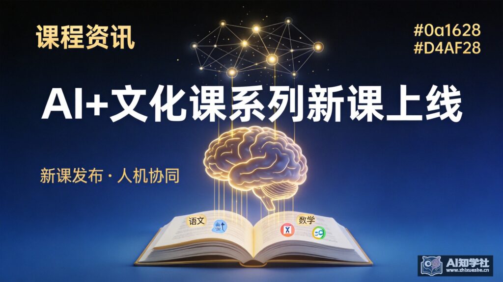新课上线：AI+文化课系列，人机协同培养高阶思维