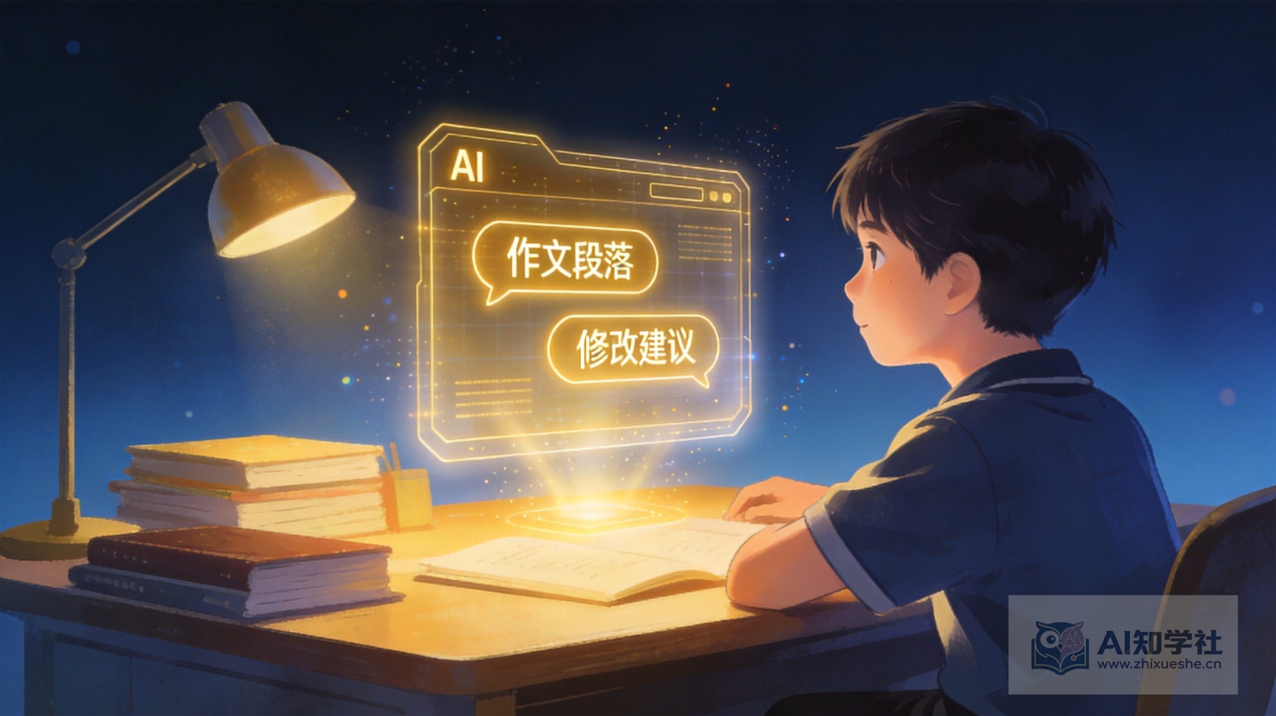 AI语文作文辅导,学生使用AI工具进行写作练习