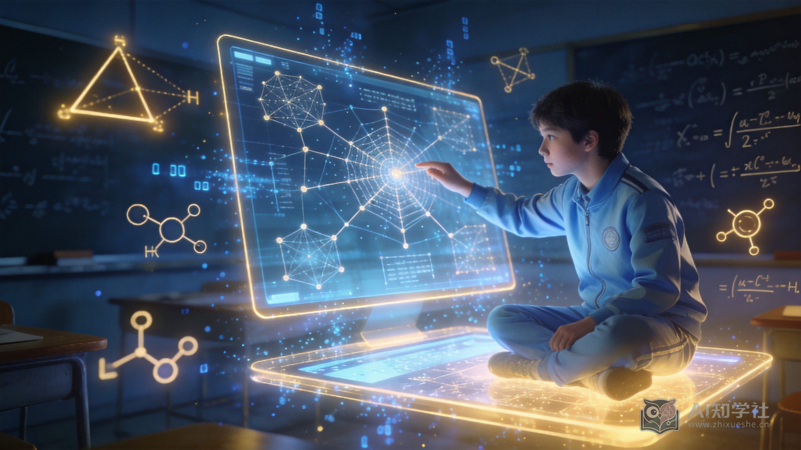 AI生成的知识结构图谱示意图