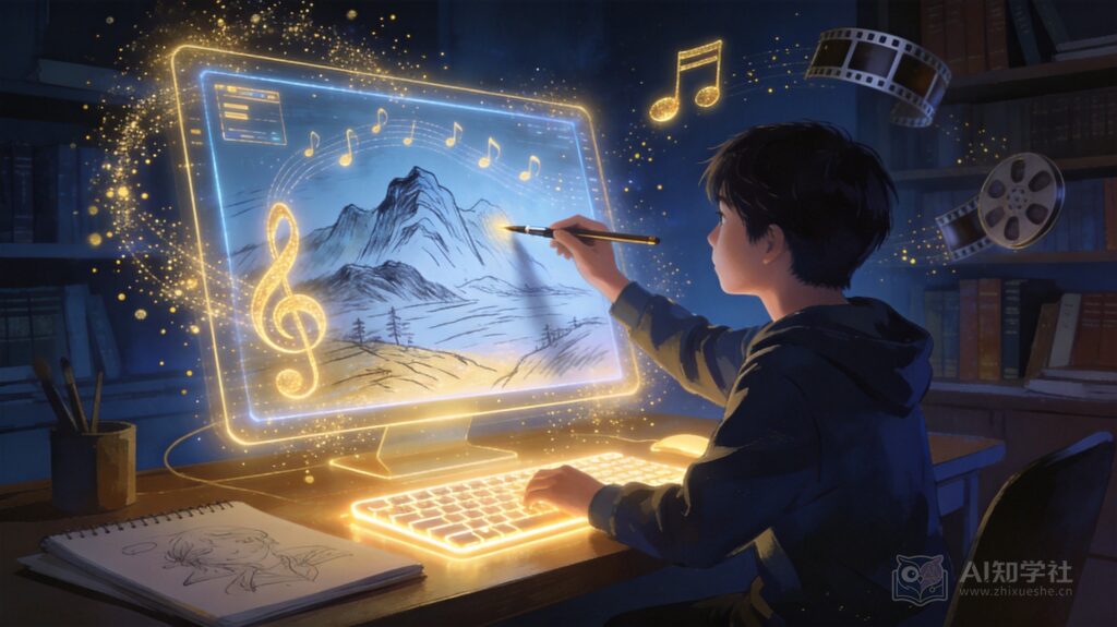 从0到1玩转AIGC创作：青少年AI绘画、音乐、视频入门指南