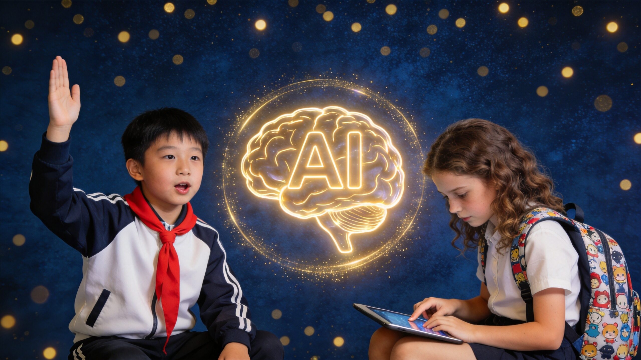 纽约中小学AI课堂禁令示意图，学生在传统课堂中学习